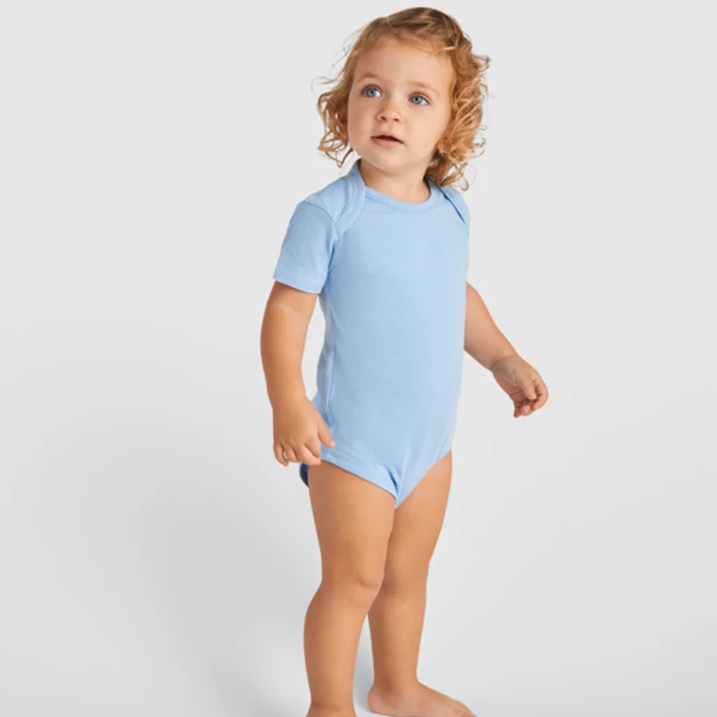 Kojenecké body s krátkým rukávem 175 g/m² – vlastní DTF potisk