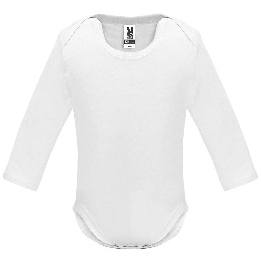Kojenecké body s dlouhým rukávem 175 g/m² – vlastní DTF potisk