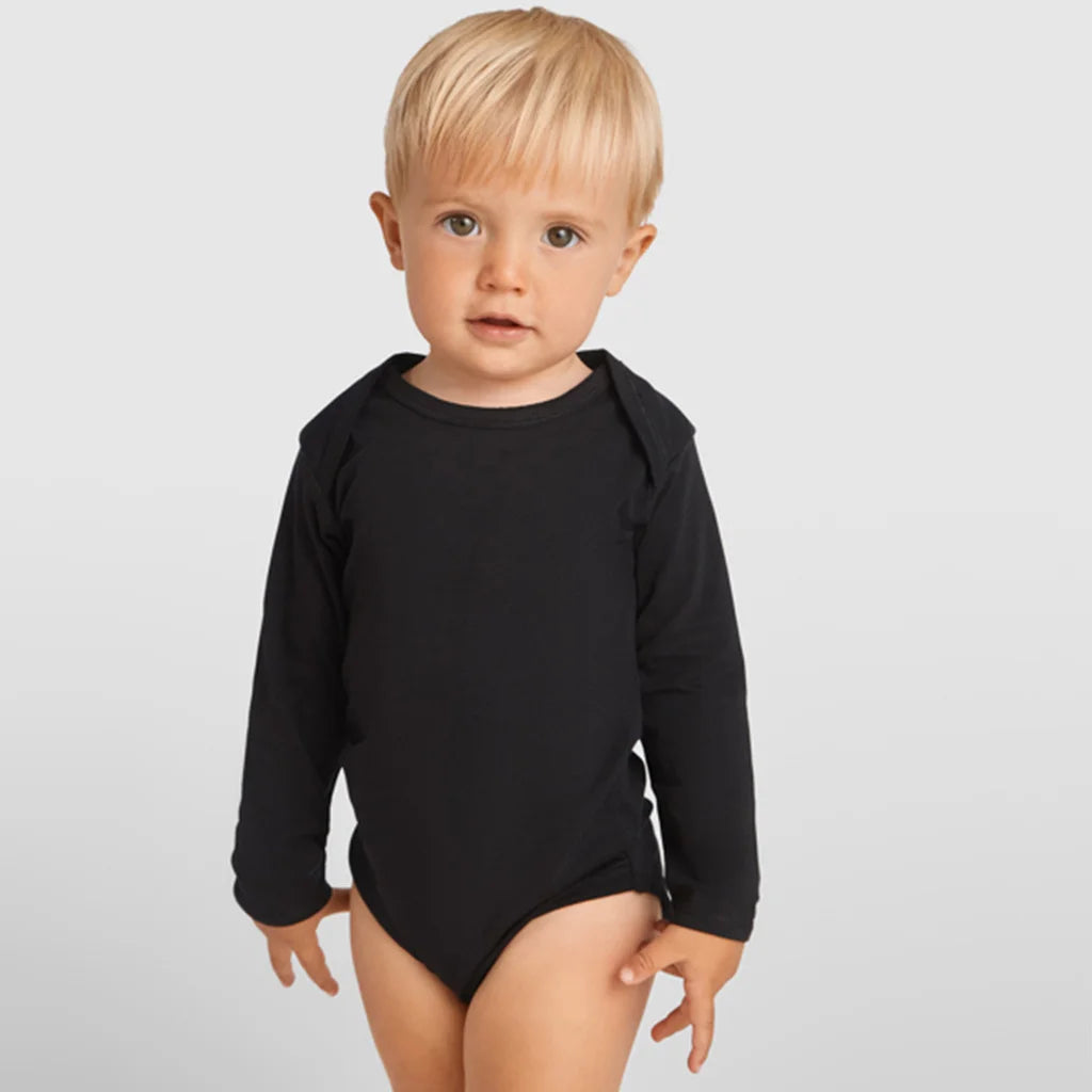 Kojenecké body s dlouhým rukávem 175 g/m² – vlastní DTF potisk