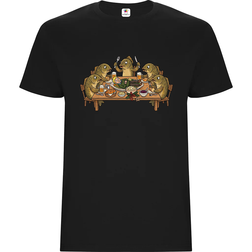 VÁNOČNÍ KAPR – pánské bavlněné tričko 190 g/m²